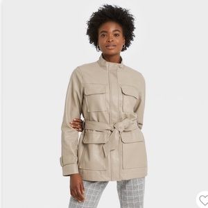 NWT Women’s Anorak Vegan Leather Jacket A New Day Size Small Taylor Swift vibes